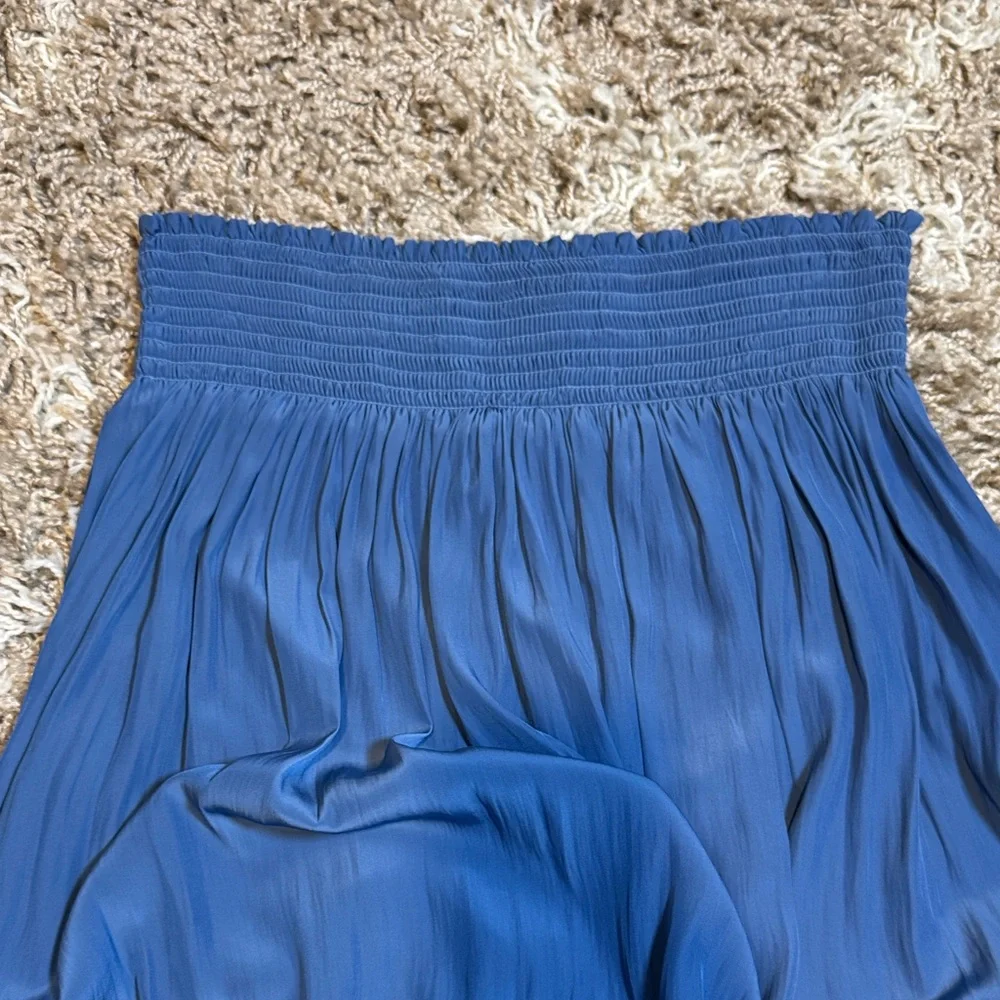 Pablo Lightweight Pleated Blue Maxi Skirt size 3/Large